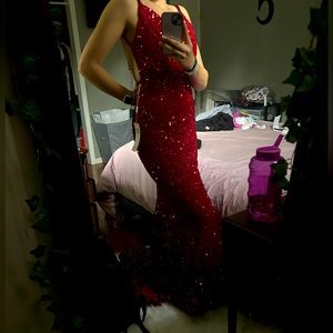 Sparkling Red Prom Dress